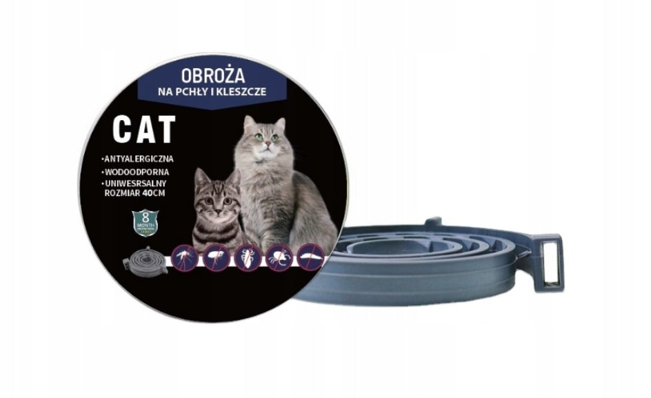 CAT COLLAR AGAINST TICKS FLEAS LICE 8 MONTHS OF ACTION 40 CM