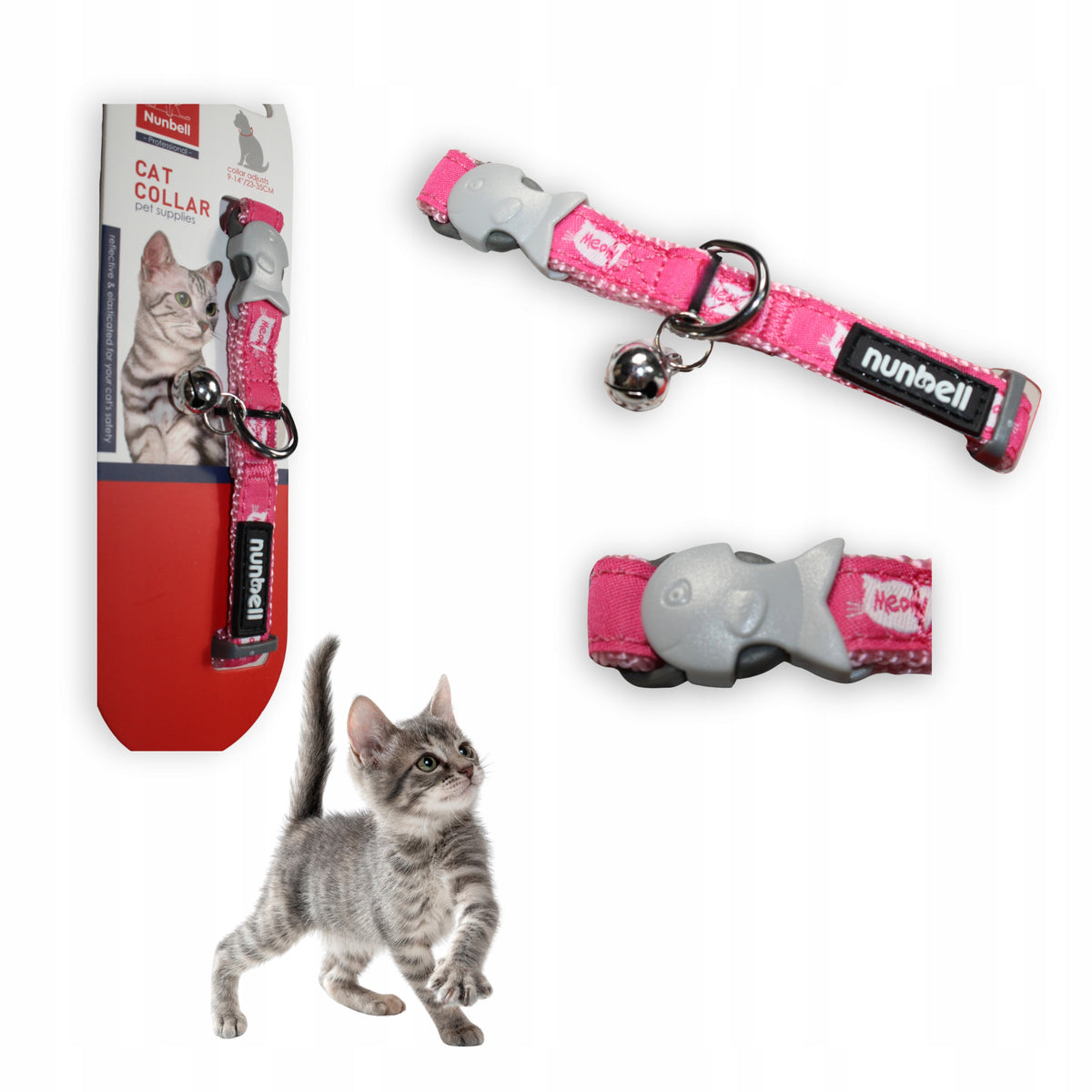 CAT COLLAR BELL SAFE ADJUSTABLE 23-35 CM 7 COLORS