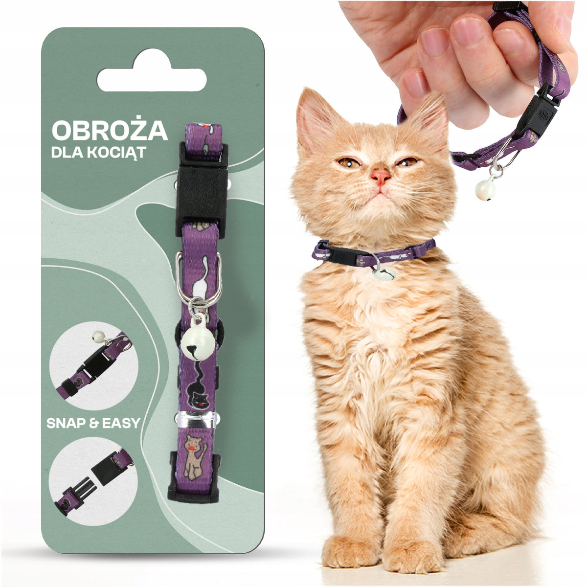 CAT COLLAR Kitten Collar Small Cats ADJUSTABLE DURABLE Bell B4