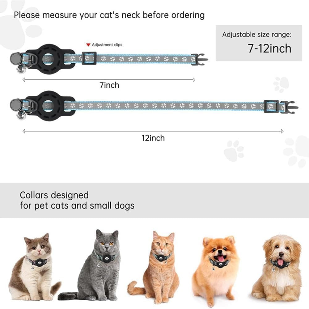CAT COLLAR REFLECTIVE GPS ADJUSTABLE SAFETY CLASP Brand TT
