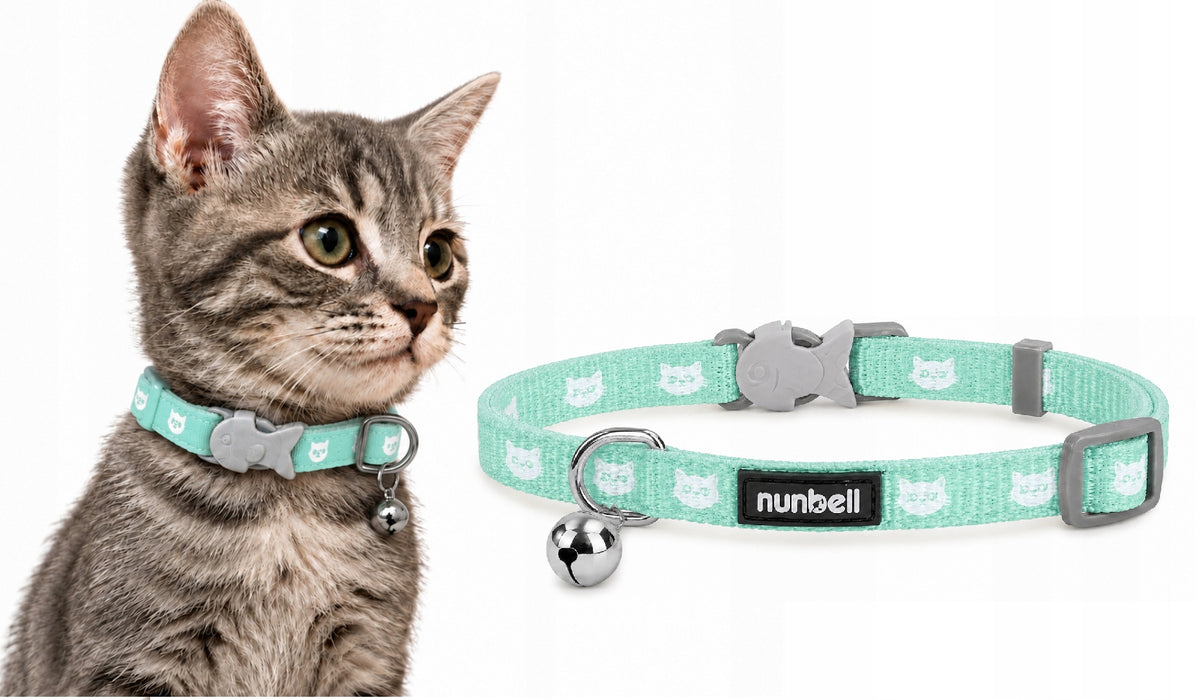CAT COLLAR WITH BELL MATERIAL ADJUSTABLE NECK CIRCUMFERENCE 20-30 cm