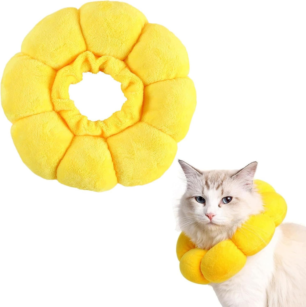 CAT COLLAR YELLOW ADJUSTABLE SOFT 20-32 CM