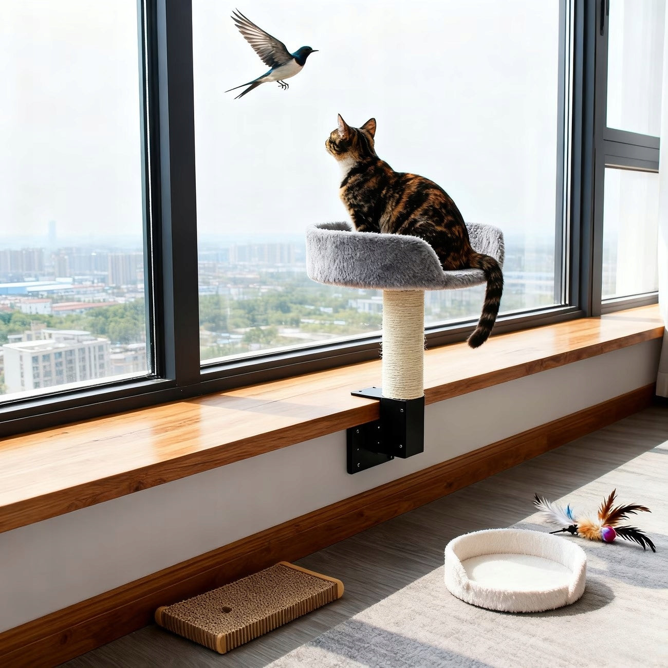 CAT DESK BED GREY SISAL POST IRON FRAME Manufacturer code 6PT5783GY