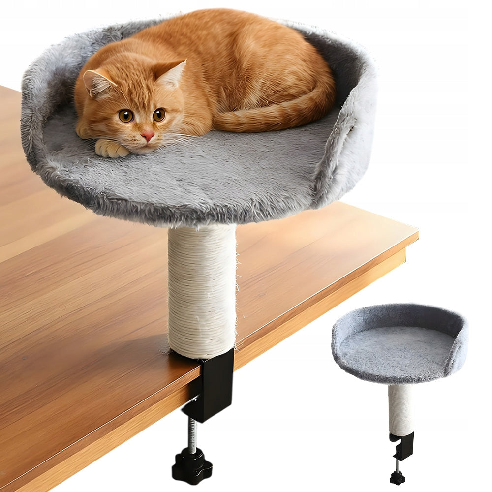 CAT DESK HAMMOCK WITH SPACE-SAVING CLAMP SYSTEM