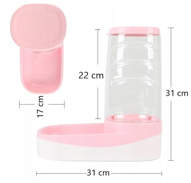 CAT DOG AUTOMATIC GRAVITY WATER FEEDER DISPENSER PINK Manufacturer code PF-11-W Pink