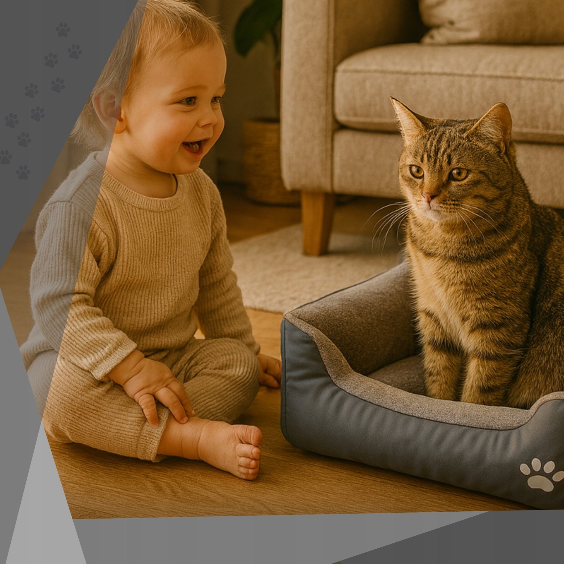 CAT DOG BED 50x40 SOFA PILLOW PLAYPEN WATERPROOF SOFT Kind bed