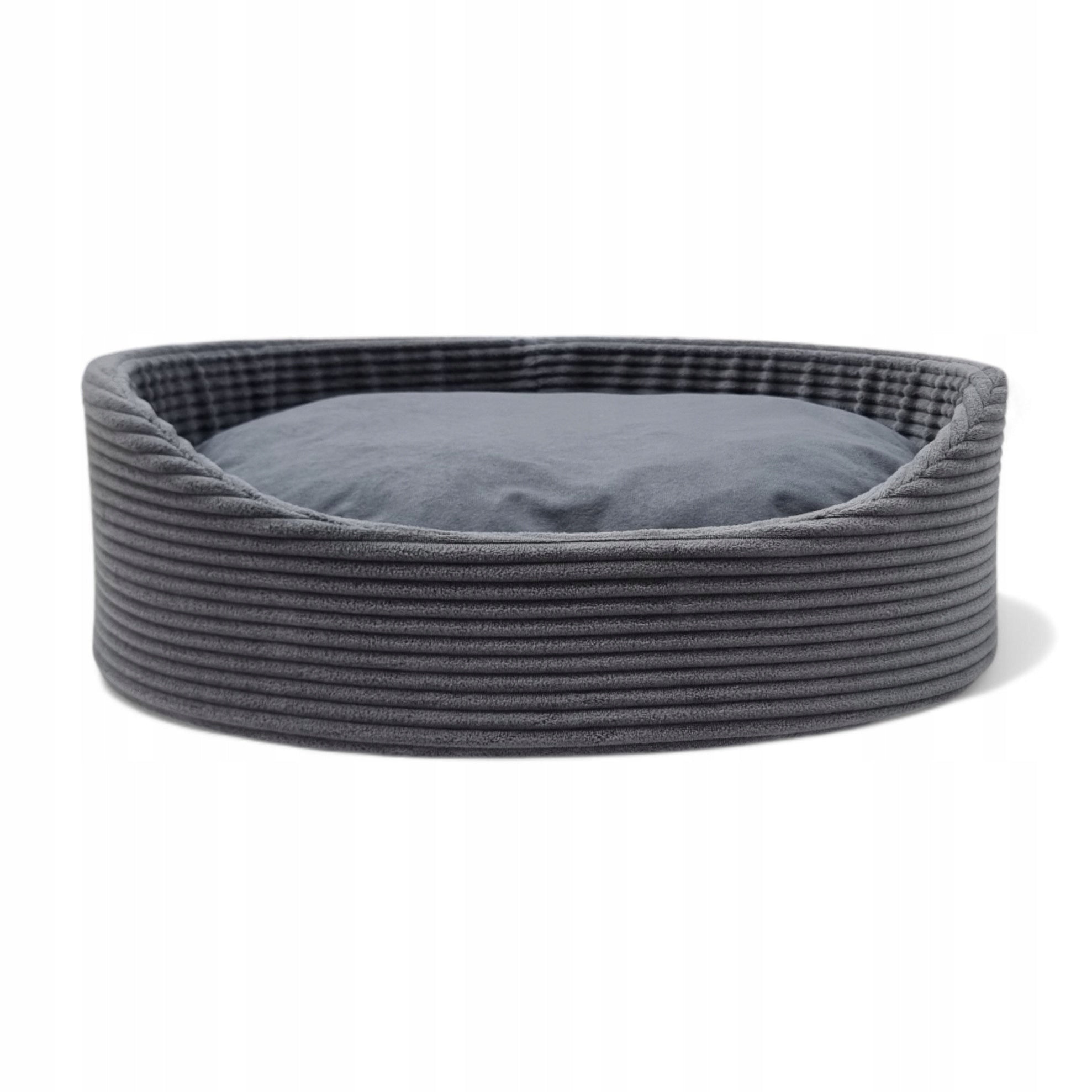 CAT DOG BED COUCH PLAYPEN CORDUROY 60x55 GRAPHITE- L Product width 60 cm