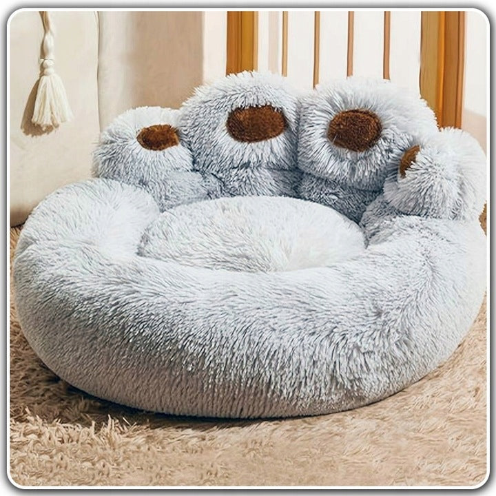 CAT DOG BED SOFT BED WATERPROOF SHAGGY PILLOW Length 50 cm