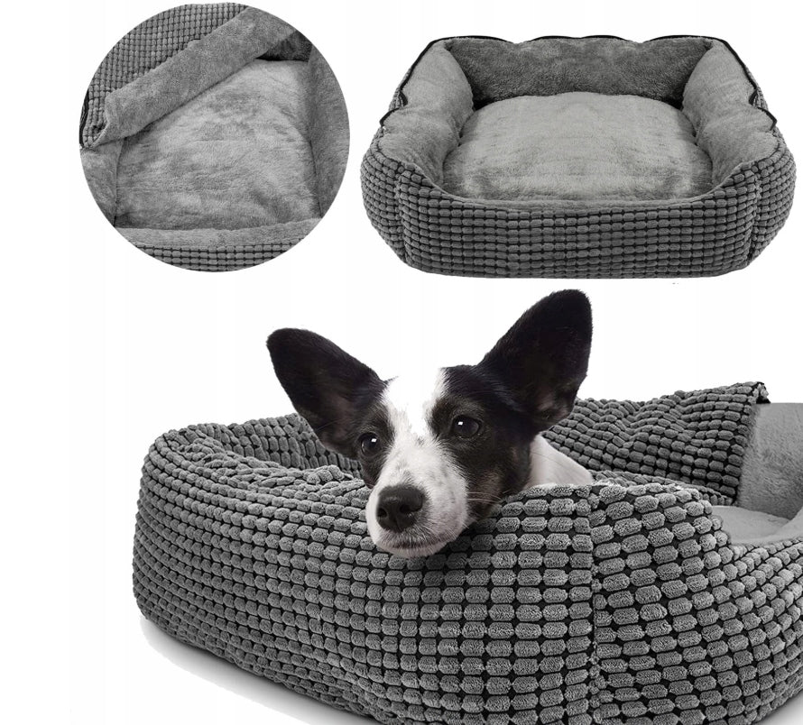 CAT DOG BED WITH BLANKET 2IN1 SOFT BED M 65x53cm