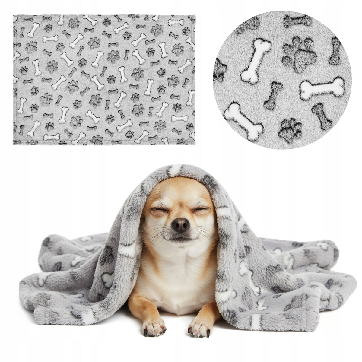 CAT DOG BLANKET SOFT FLEECE 70x50 CM BLANKET FOR BED PAWS ANKLE