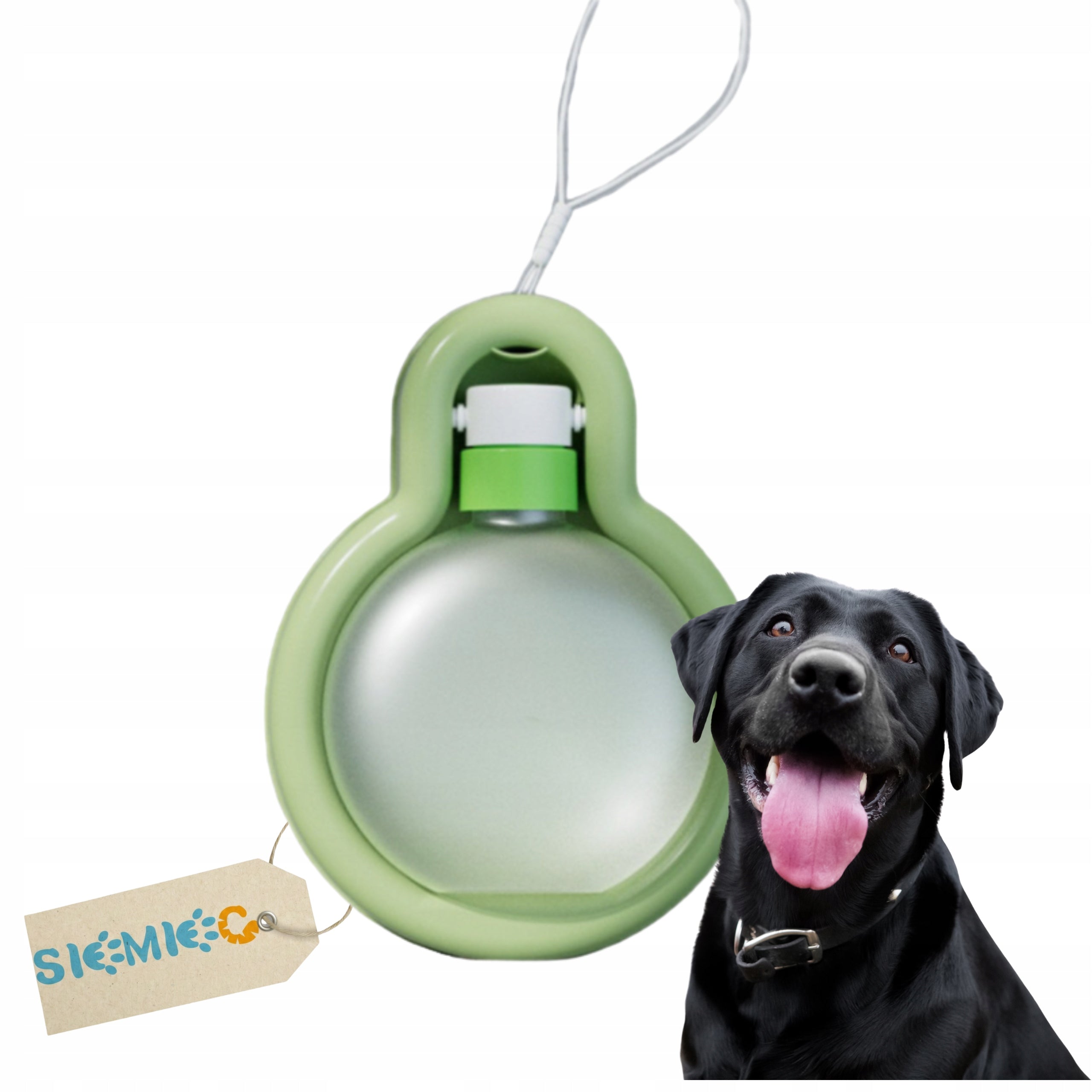 CAT DOG BOTTLE BOWL FOR TRAVEL WALKS COMFORTABLE ROOMY 0,5L SIEMIEC