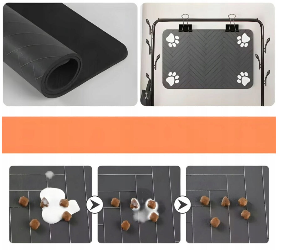 CAT DOG BOWL MAT PAD 40 X 30 CM WATERPROOF NON-SLIP Brand no brand