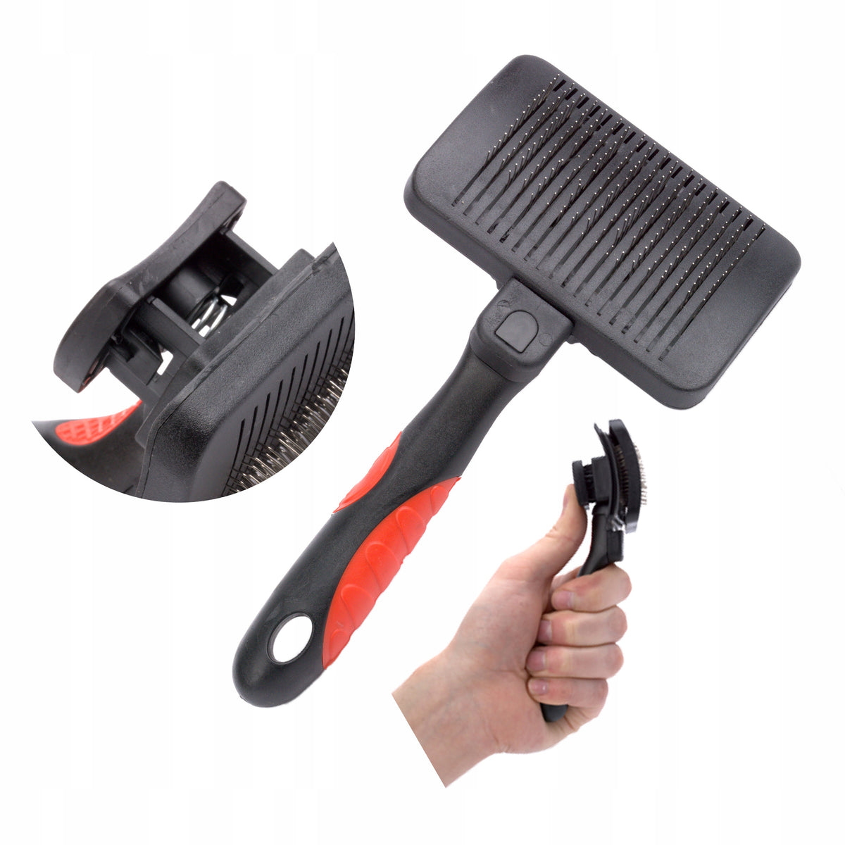 CAT DOG BRUSH for Hair Self-Cleaning Poodle Packaging status original