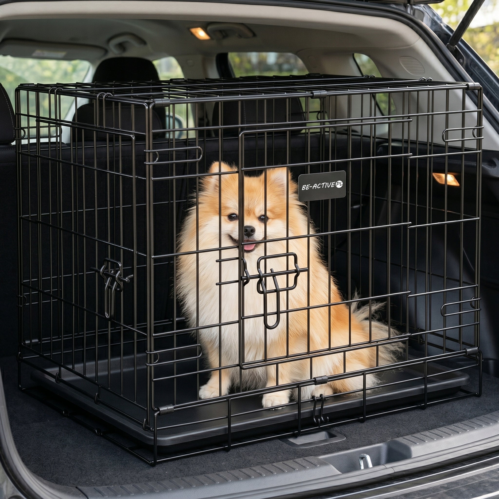 CAT DOG CAGE METAL KENNEL ANIMAL TRANSPORTER 61,5x44x52 cm M Kind cage