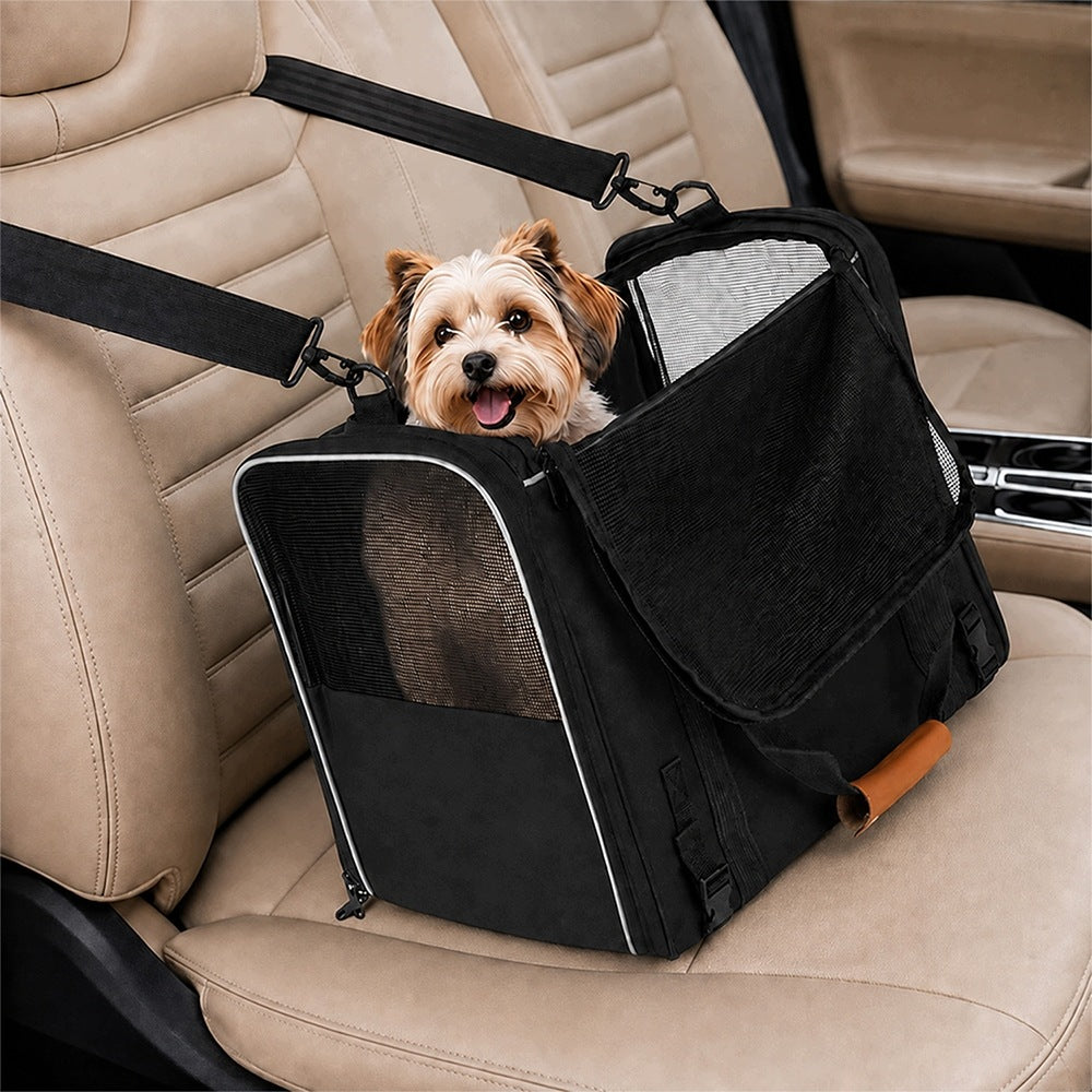 CAT DOG CARRIER ANIMAL FRAME BAG UP TO 7KG FOLDABLE BLACK Packaging status original