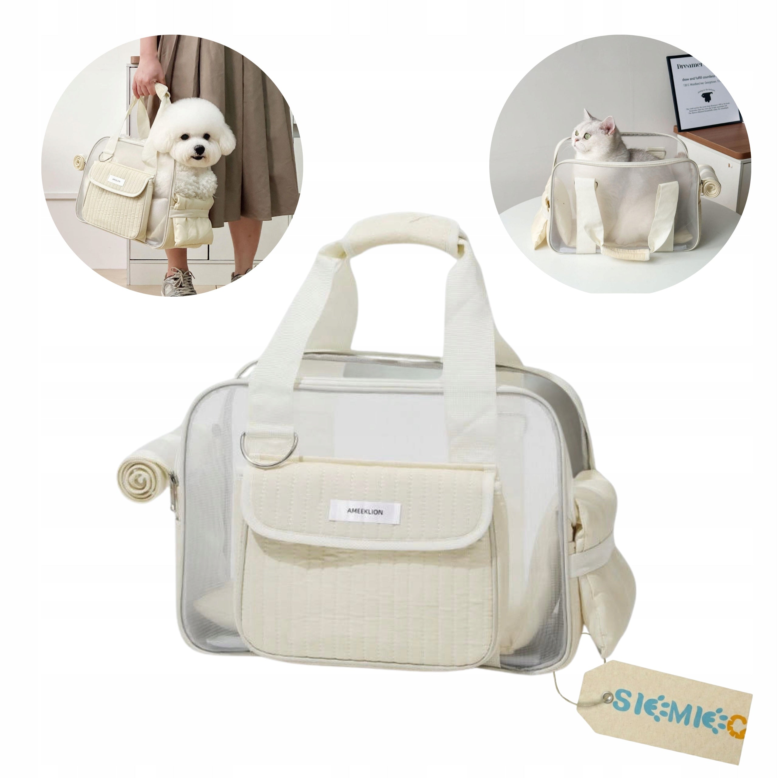 CAT DOG CARRIER BAG FOR A WALK ON A TRIP TO THE VET BREATHABLE
