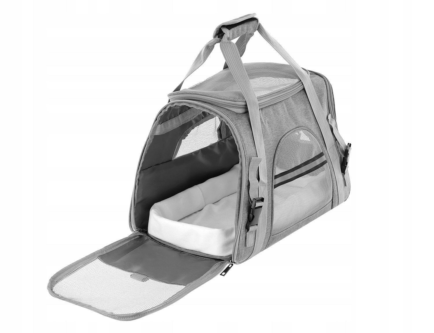 CAT DOG CARRIER BAG RIGID BED 43X25X28 CM GREY LARGE Trade name TORBA TRANSPORTER DLA KOTA PSA MOCNA DUŻA