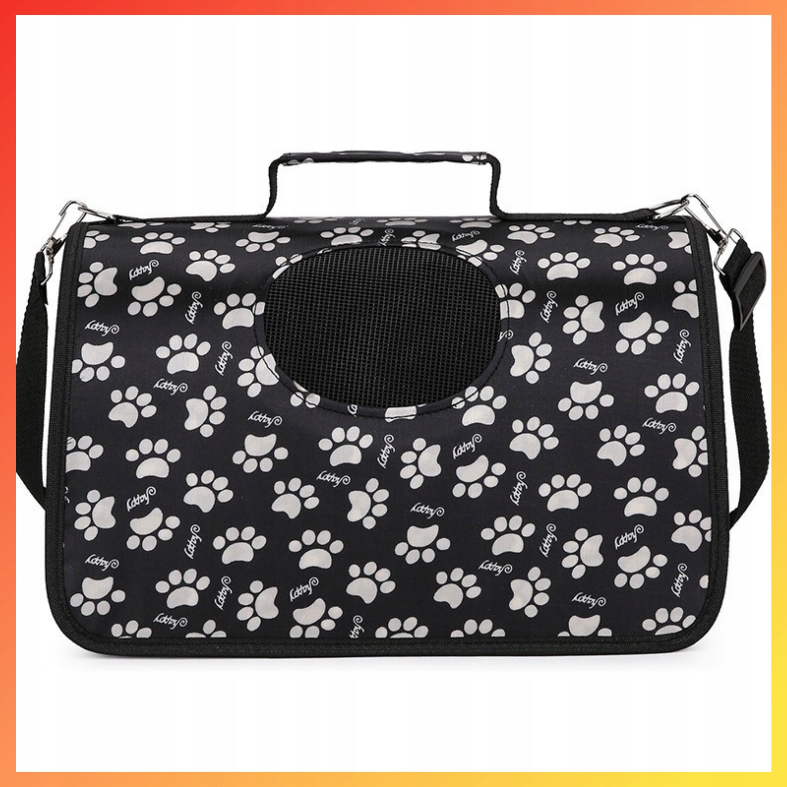 CAT DOG CARRIER STURDY COMFORTABLE SHOULDER CARRY BAG Build type for carrying on the shoulder front or side opening locked