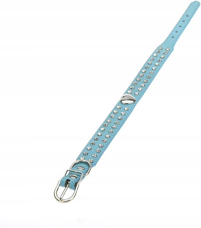 CAT DOG COLLAR IN TIFFANY ROZ M HEART RHINESTONES STYLE CLASS Brand no brand