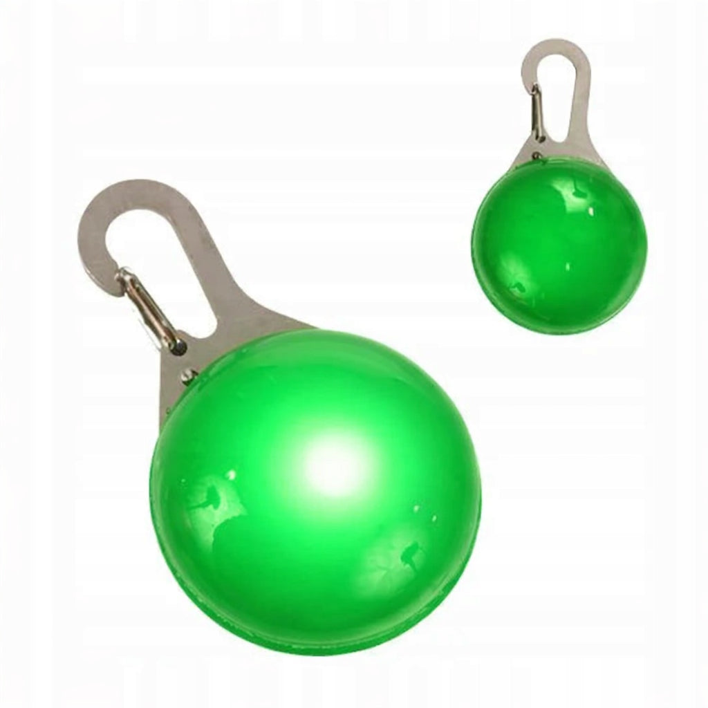 CAT DOG COLLAR LIGHT GLOWING PENDANT LED LIGHT GREEN Packaging status original