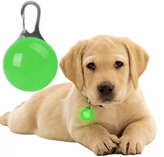 CAT DOG COLLAR LIGHT GLOWING PENDANT LED LIGHT GREEN