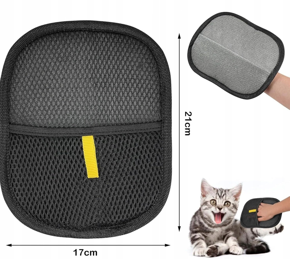 CAT DOG COMBING GLOVES 2PCS DOUBLE SIDED ANTISTATIC FOR GROOMING Manufacturer code 4891