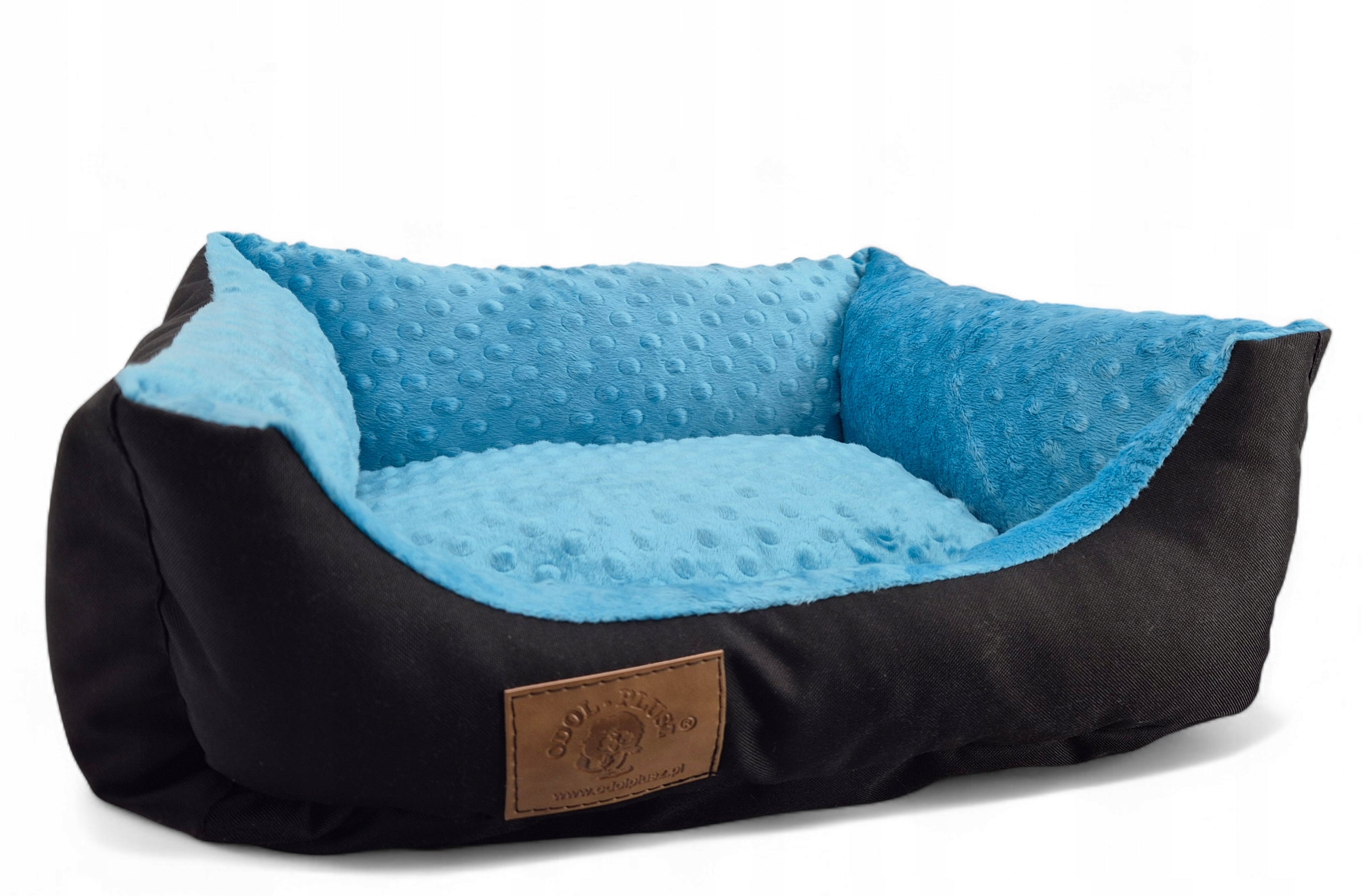 CAT DOG COUCH BED YORK 50 x 40 BED Model KM-CZARNO-RÓŻ-MINKY