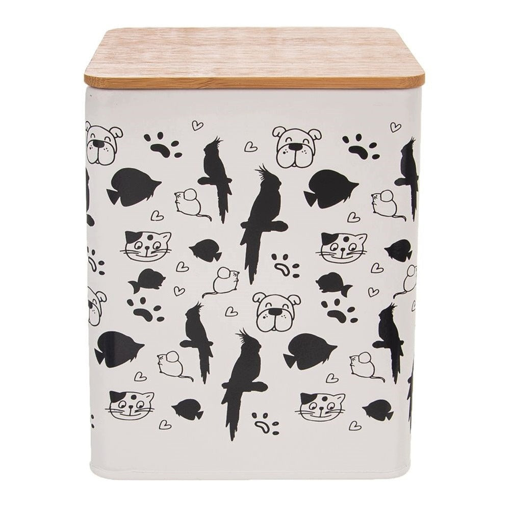 CAT DOG FOOD CONTAINER METAL PET FOOD BOX