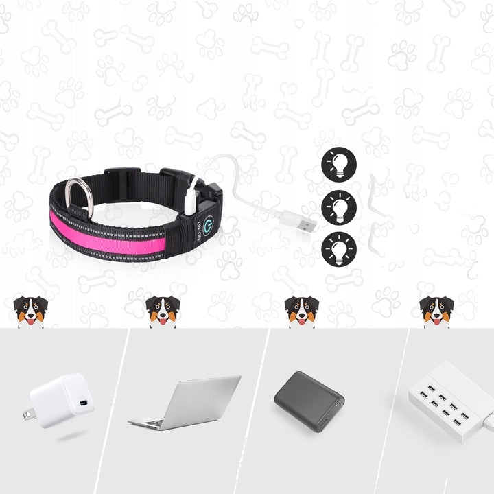 CAT DOG GLOW COLLAR ADJUSTABLE LED USB Manufacturer code 420500ZYW