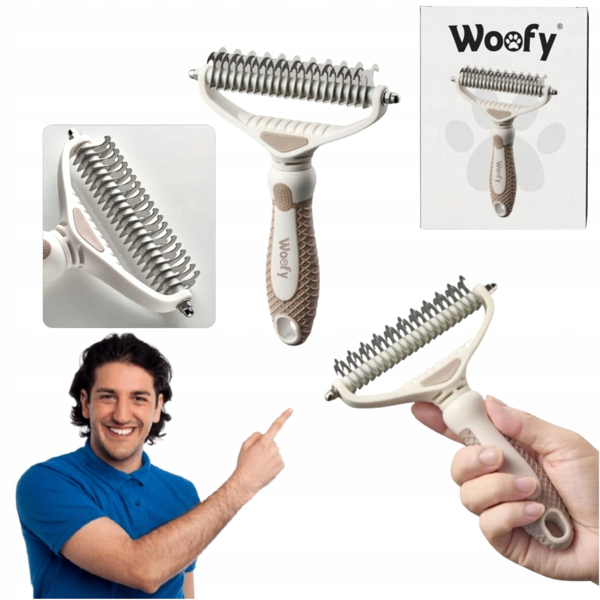 CAT DOG HAIR COLLECTION BRUSH TRIMMER PROFESSIONAL STRONG WOOFY