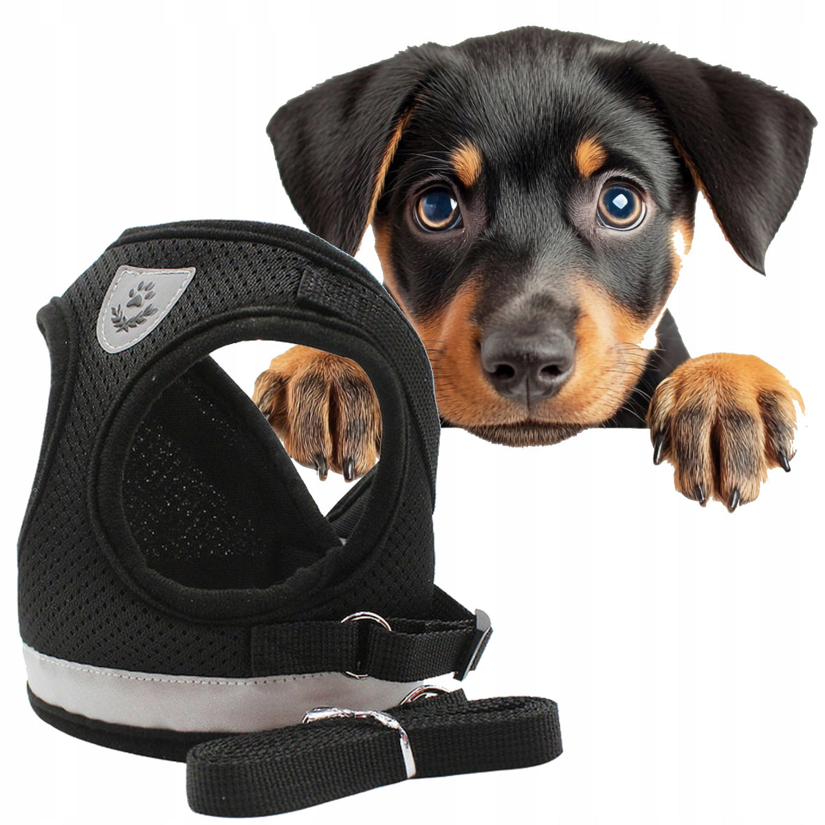 CAT DOG HARNESS - COMFORTABLE BREATHABLE REFLECTIVE SAFE L