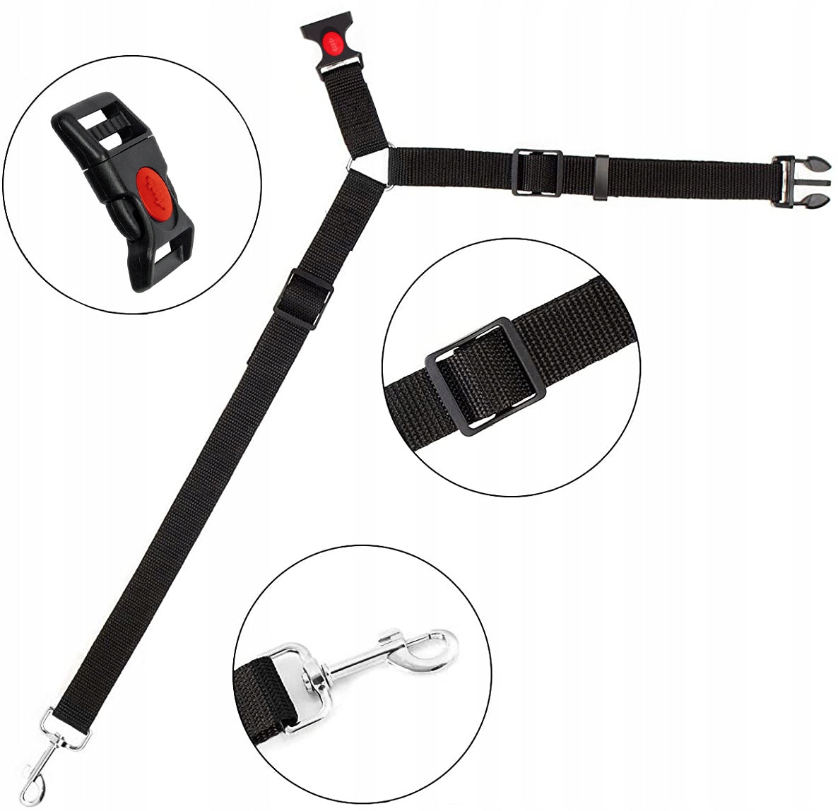 CAT DOG LEASH SEAT BELT FOR CAR FOR HEADREST STRONG Maximum leash length 80 m