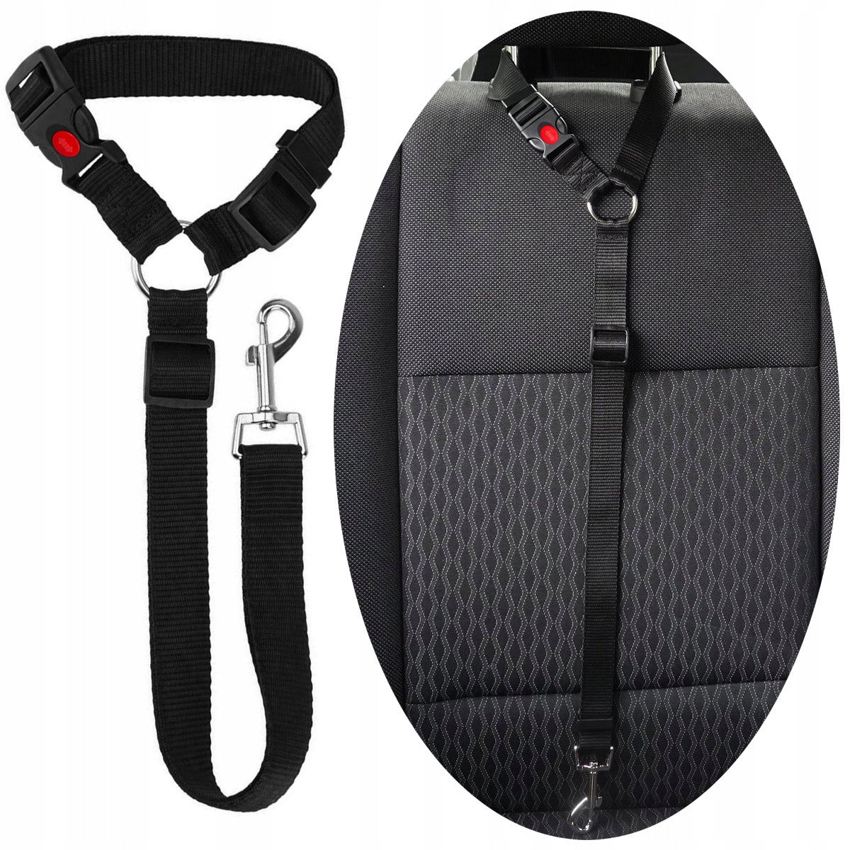 CAT DOG LEASH SEAT BELT FOR CAR FOR HEADREST STRONG