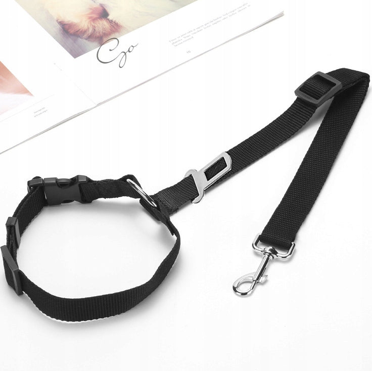 CAT DOG LEASH SEAT BELT FOR CAR HEADREST +PIN Size S
