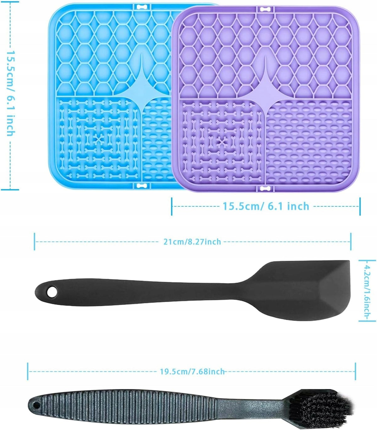 CAT DOG LICKING MAT 2 PCS SILICONE WITH SUCTION CUPS Brand no brand