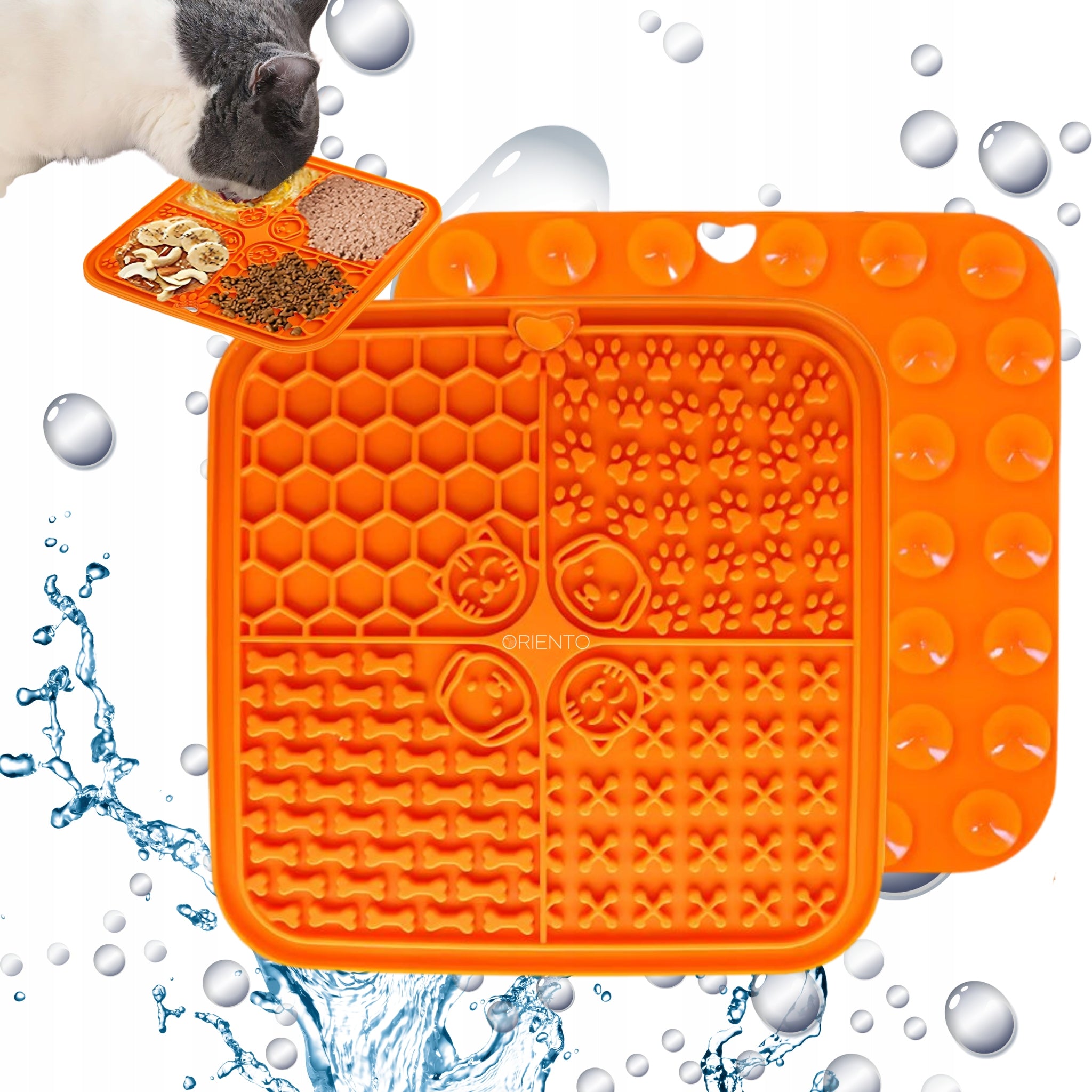 CAT DOG LICKING MAT LARGE 20CM SLOWING SILICONE FOOD