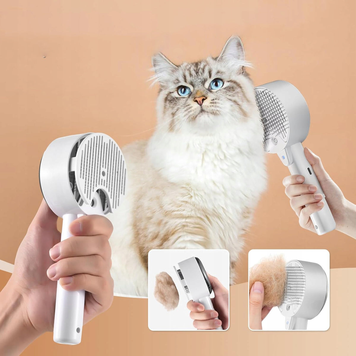 CAT DOG PET STEAM BRUSH FOR SELF-CLEANING HAIR CARE Brand Bedee