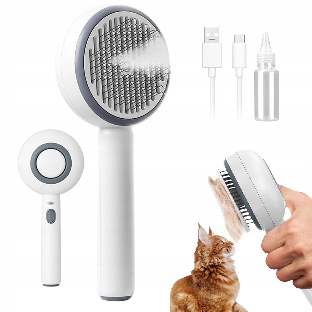 CAT DOG PET STEAM BRUSH SELF-CLEANING FOR HAIR CARE