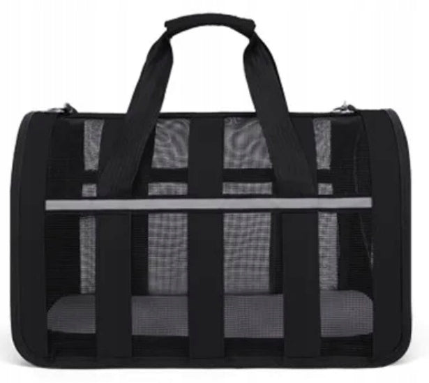 CAT DOG RABBIT ANIMALS CARRIER LARGE SOLID TRAVEL BAG BLACK EAN (GTIN) 5904689668825