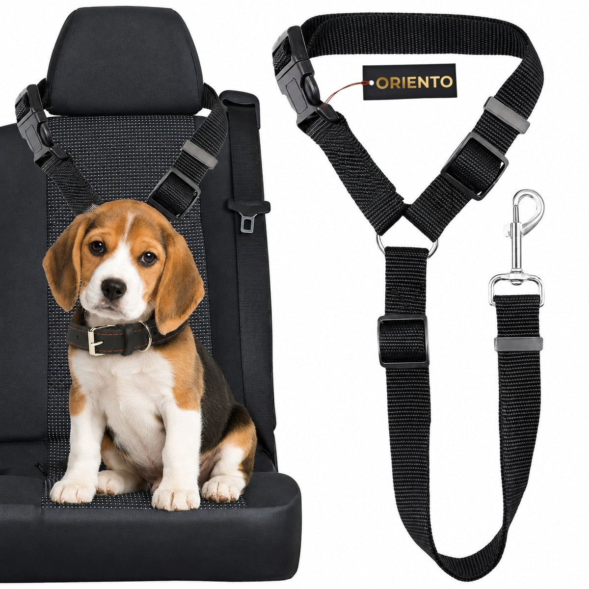 CAT DOG SAFETY LEASH STRONG FOR CAR HEADREST ADJUSTABLE 73CM