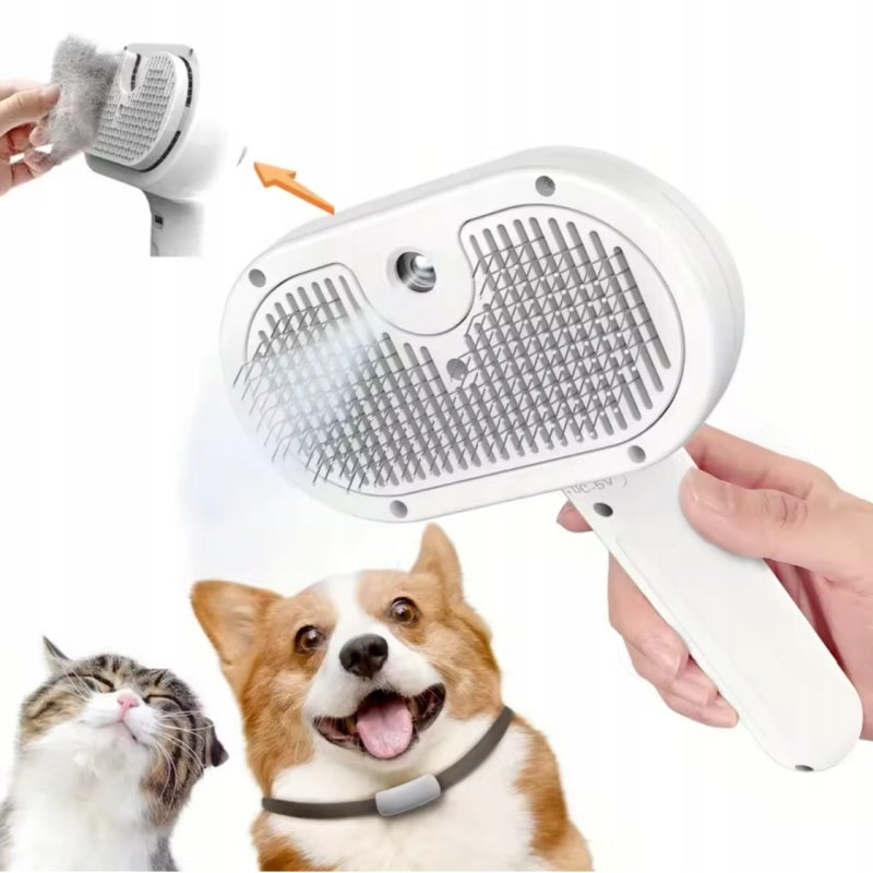 CAT DOG STEAM BRUSH ELECTRIC HAIR CARE MASSAGER