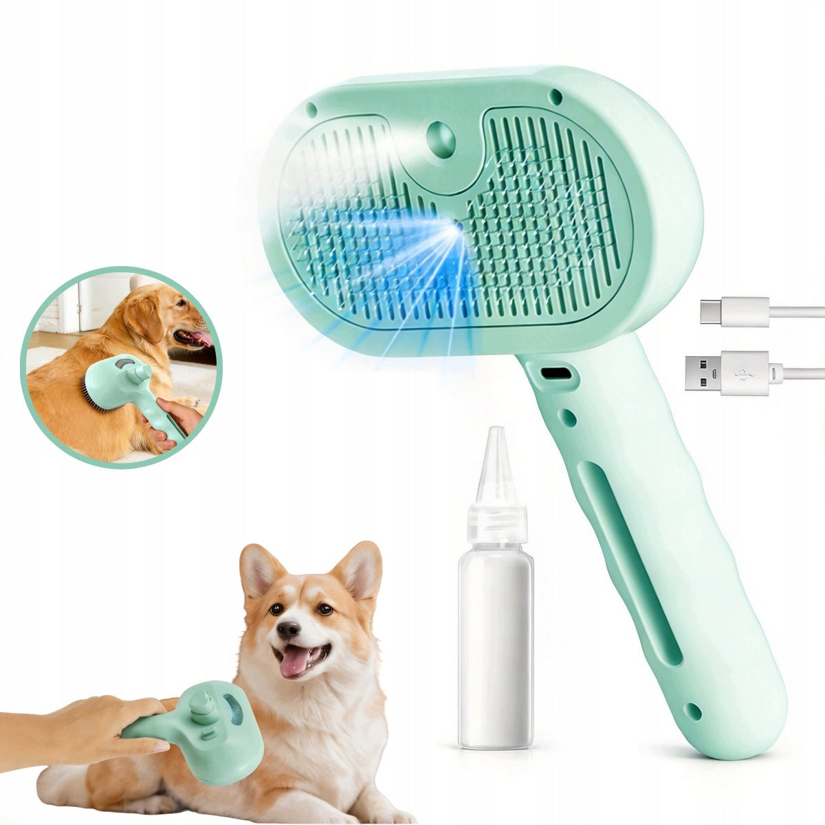CAT DOG STEAM BRUSH ELECTRIC MOISTURIZING FOR HAIR CARE