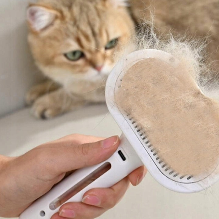 CAT DOG STEAM BRUSH FOR HAIR MASSAGER USB ELECTRIC CARE Packaging status original