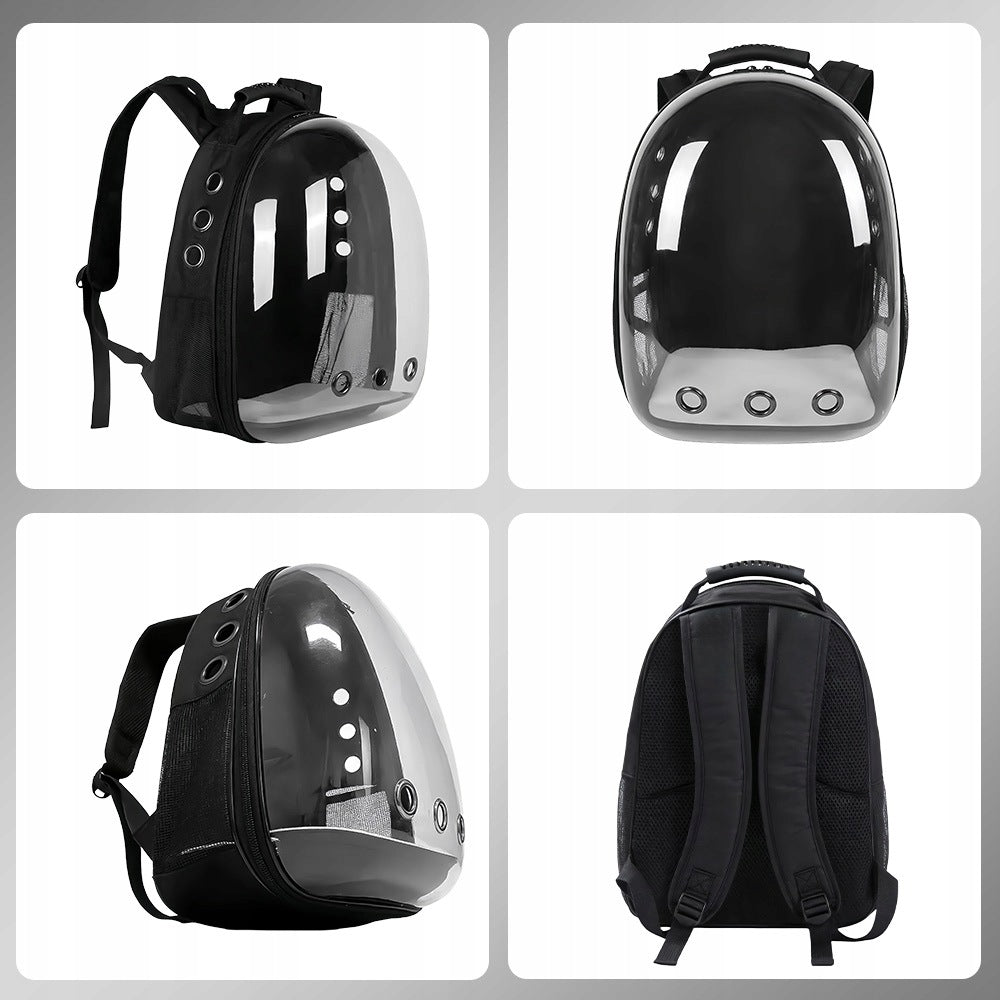 CAT DOG TRANSPORT BACKPACK WINDOW PET REINFORCED BOTTOM BLACK Brand no brand
