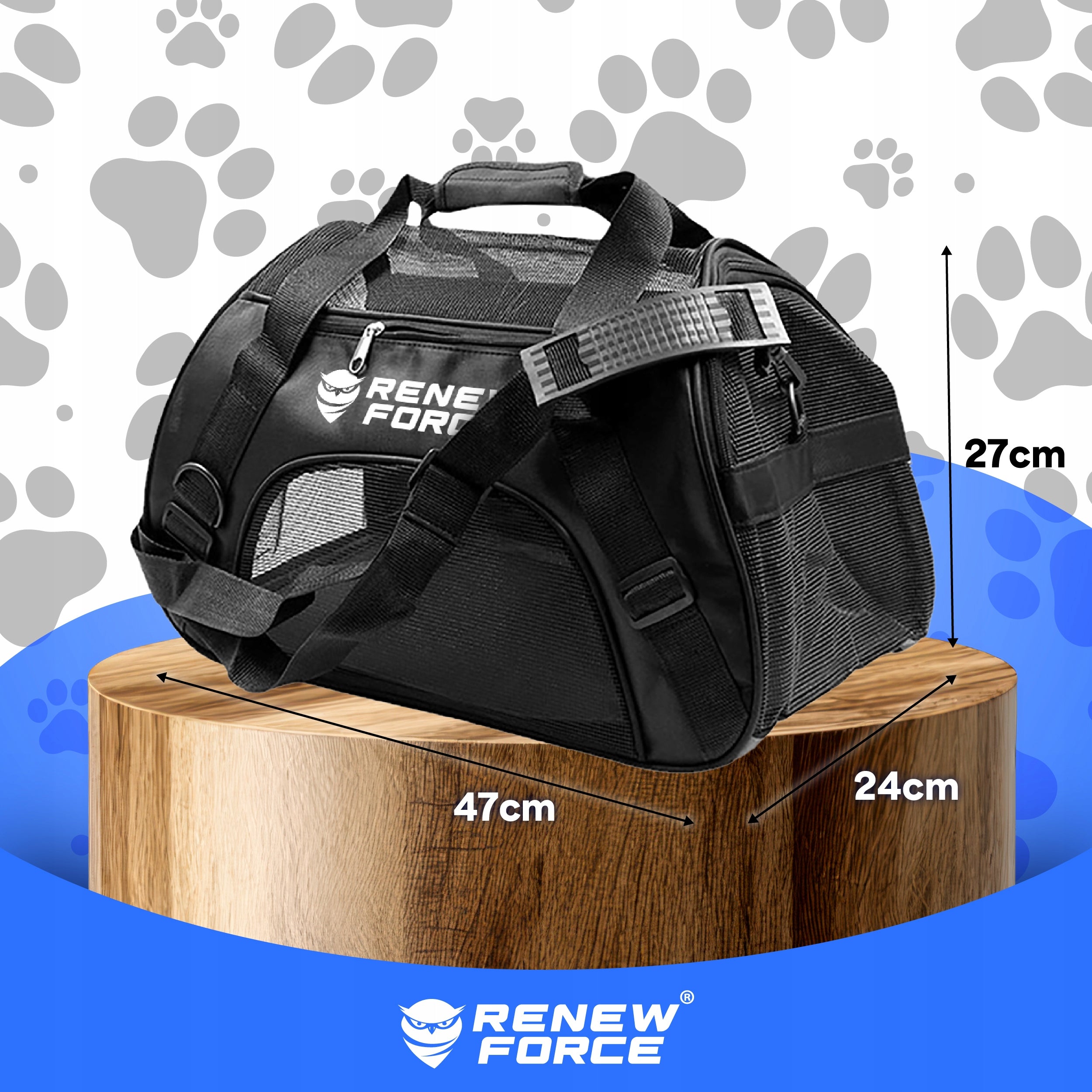 CAT DOG TRANSPORTER SHOULDER BAG FOLD-OUT PLAYPEN BED OPENING Kind carrier