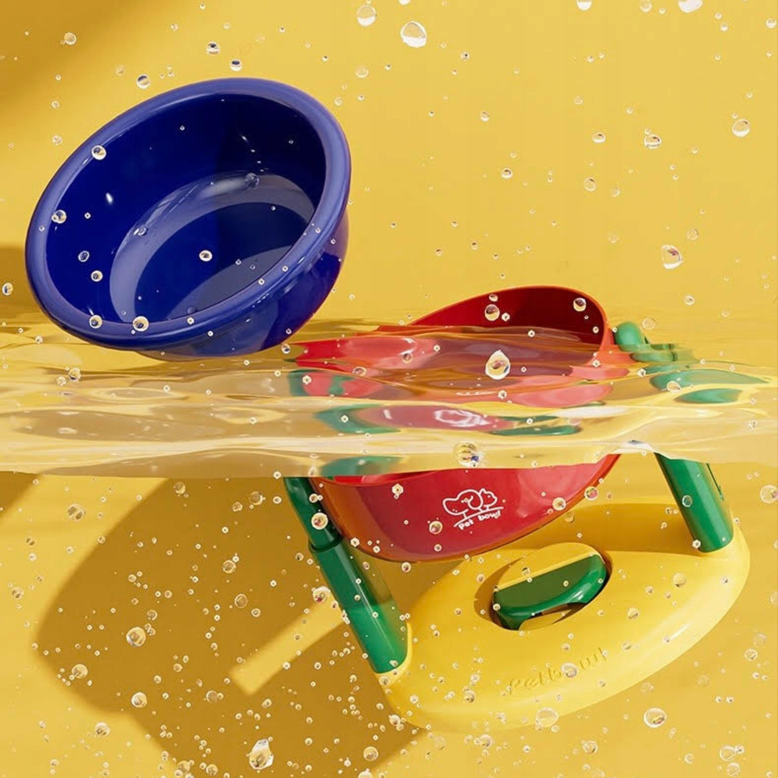 CAT DOG WATER STAND BOWL NON-SLIP ELEVATED FOOD Color pink
