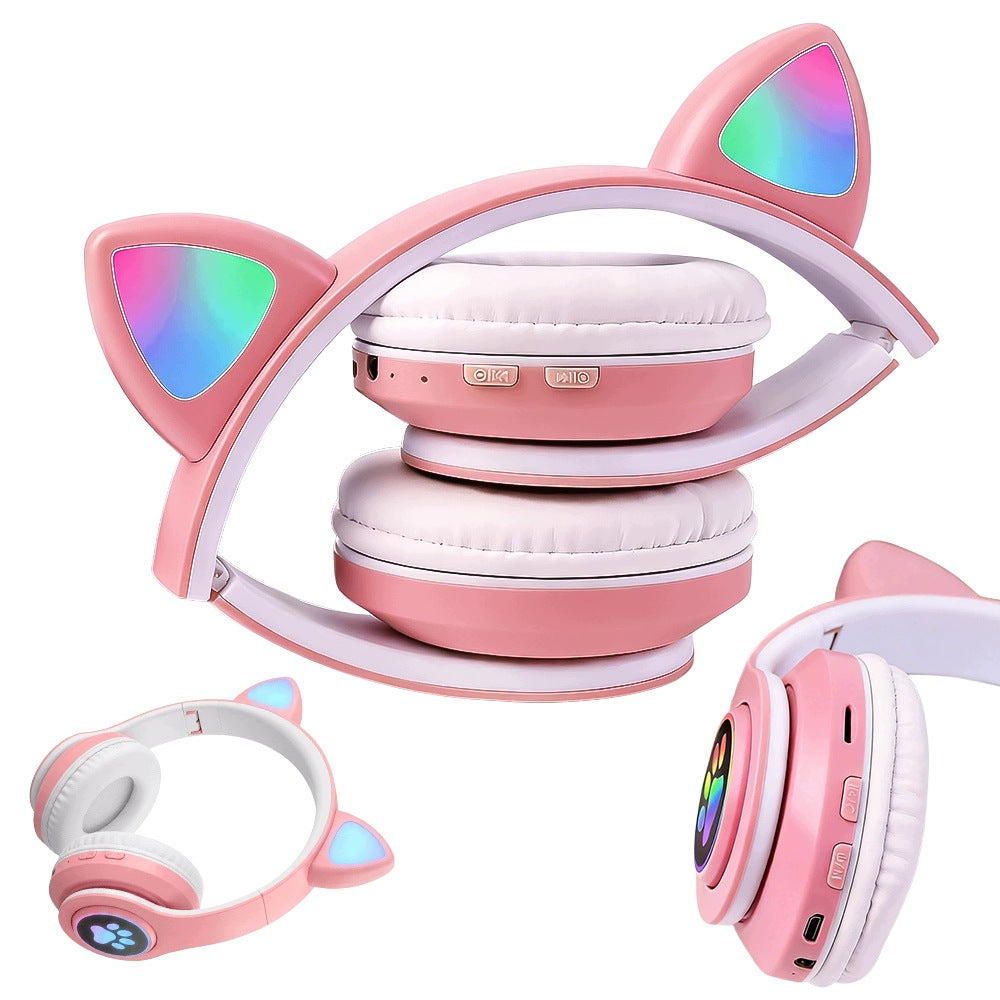 CAT EARS BLUETOOTH 5.0 PINK WIRELESS MICROPHONE