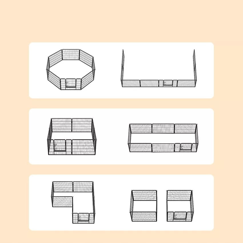CAT ENCLOSURE FOR CAT DOG METAL PLAYPEN FOLDING CAGE r.L 8 elements Manufacturer code 7630377941793