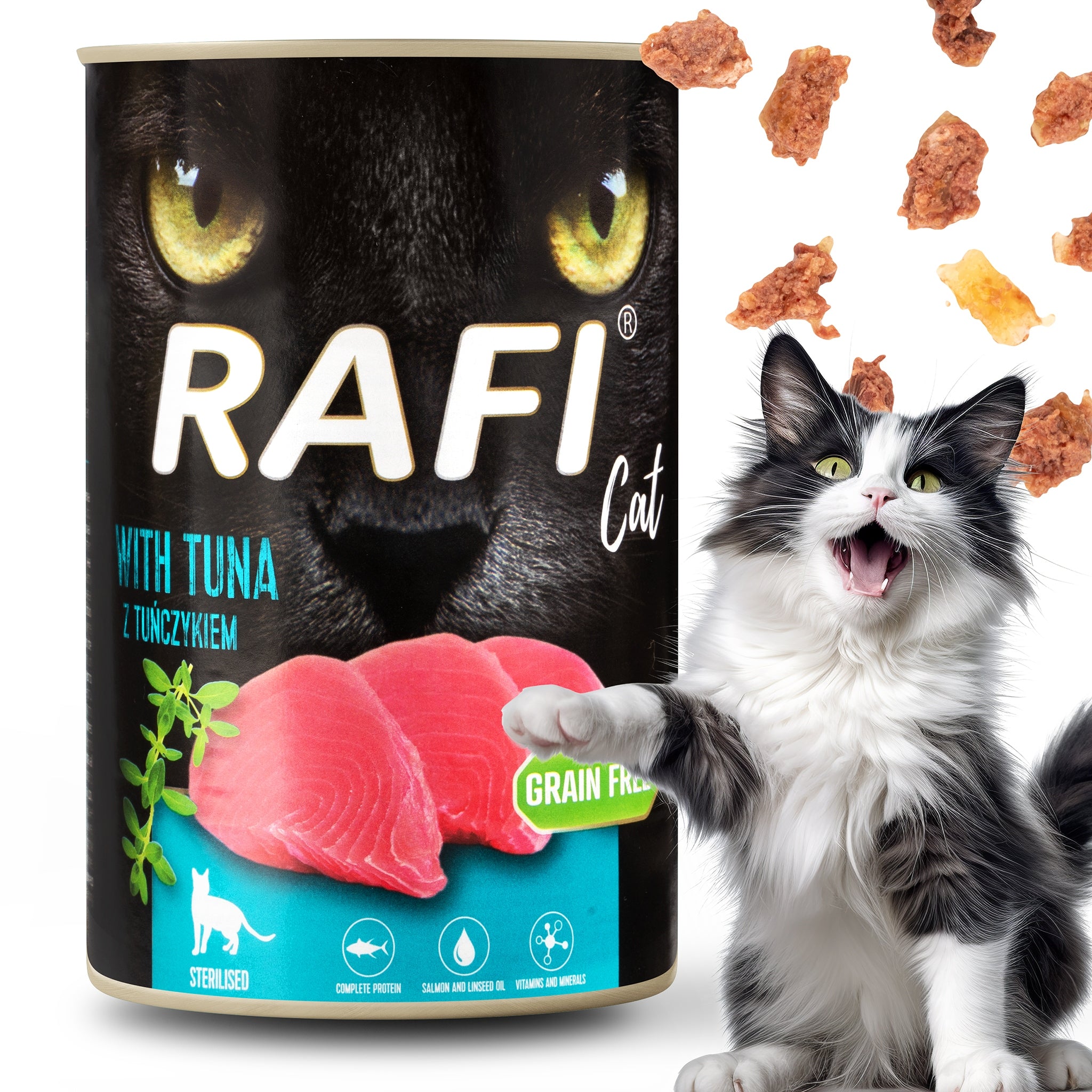 CAT FOOD WET CAN VALLEY NOTECI RAFI CAT FOOD MIX OF FLAVORS 16 x 400g Manufacturer code DOLINA NOTECI RAFI CAT 400g dla kota