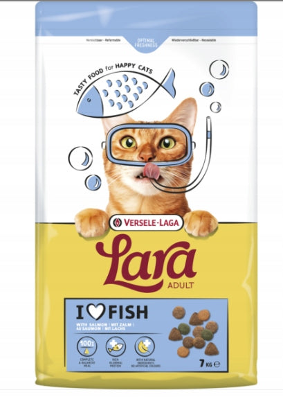 CAT FOOD WITH SALMON VERSELE LAGA LARA ADULT SALMON 7KG Packaging status original